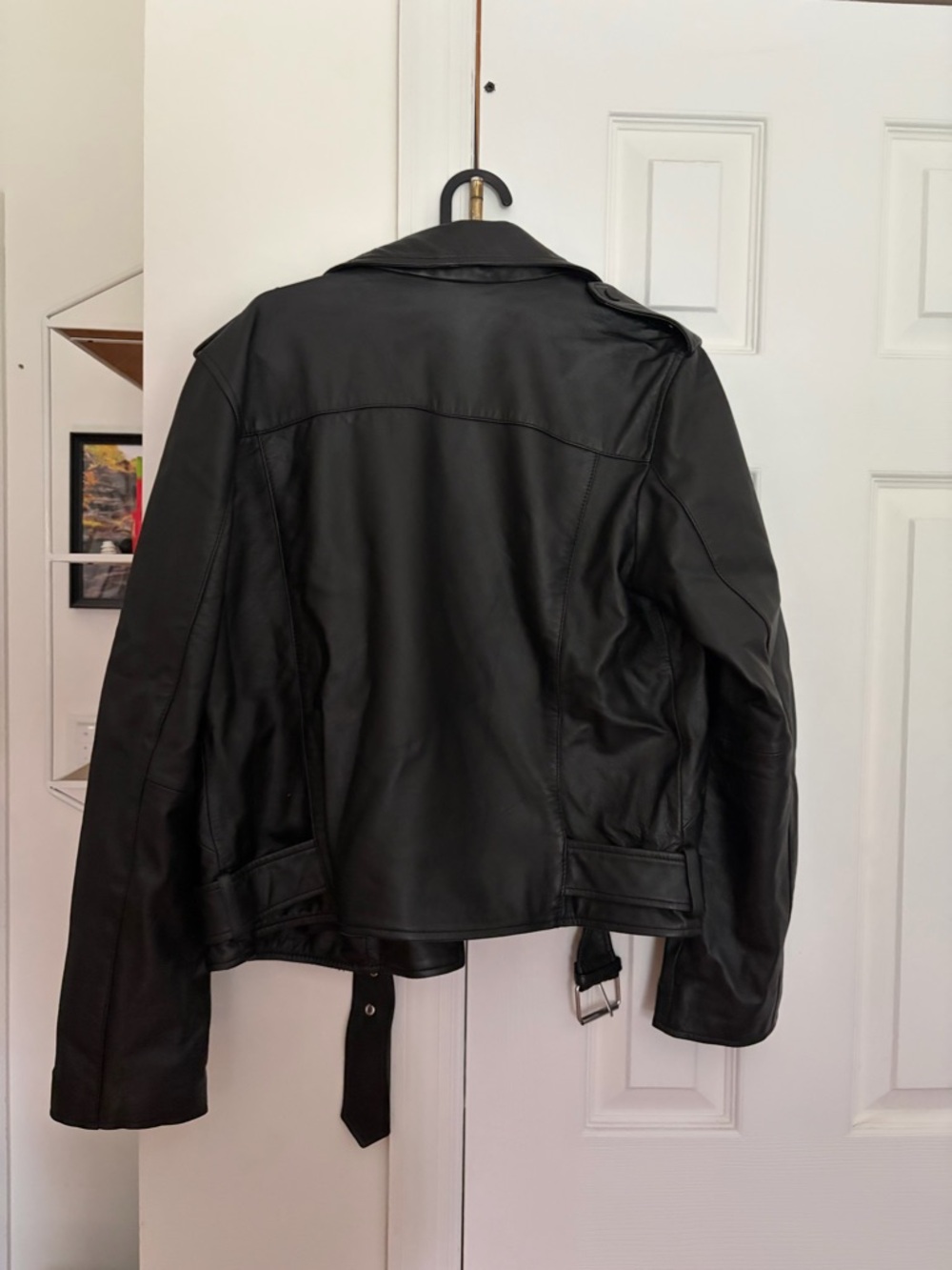 Quince 100% Sheep Leather Motorcycle Jacket with Silver Hardware - Picture 3 of 3